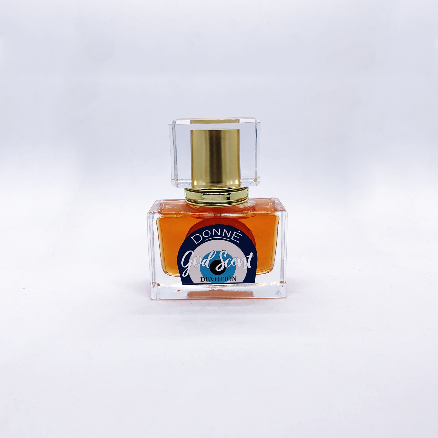 30 ml White Floral longlasting perfume in pink red with an evil eye label and silver metallic accents